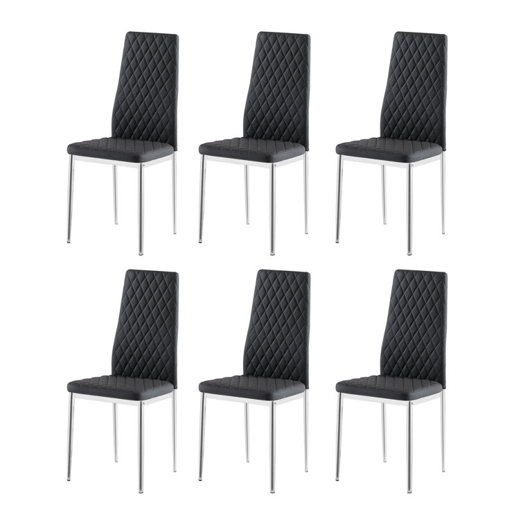 Metal high discount back dining chairs